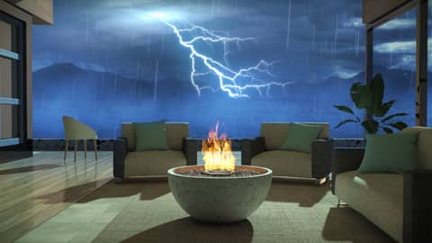 Your Moment of Relaxation 😊 Rolling Thunder Sounds & Rainstorm at Oceanside Mansion