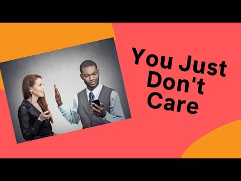 Old White Men SAY:  You Just Don't Care