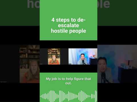 4 steps to de-escalate hostile people #shorts