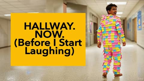 Hallway. Now. Before I Start Laughing. | How to Survive the Classroom