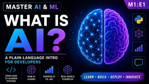 What Is AI? A Plain-English Introduction for Developers | Mastering AI & ML Course M1:E1
