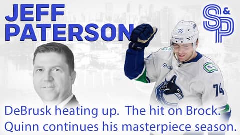 The ongoing Masterpiece season for Quinn Hughes. Improved Jake DeBrusk. The Hit on Brock Boeser.