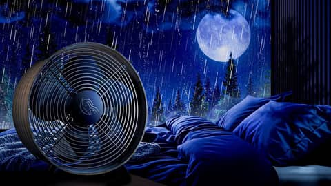 Fan White Noise & Rain for Insomnia Relief and Deep Sleep