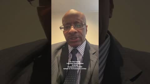 Special Announcement From Rev. Brian Pughsley 10/26/2025