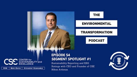 Sustainability Reporting and ESG Ratings with the CEO of CSE Nikos Avlonas. Segment Spotlight #1