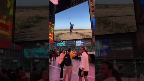 Nothing like a bit of outback cricket on the big screen to get your attention 🏏