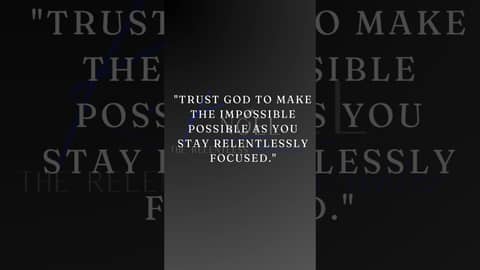 Big things happen when you trust God and stay relentless! #FaithJourney #StayFocused