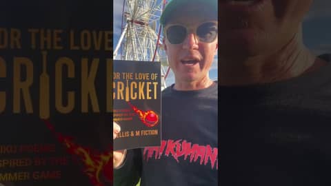 Haikumania running wild on St Kilda Beach, Melbourne, Australia. For the love of cricket 🏏