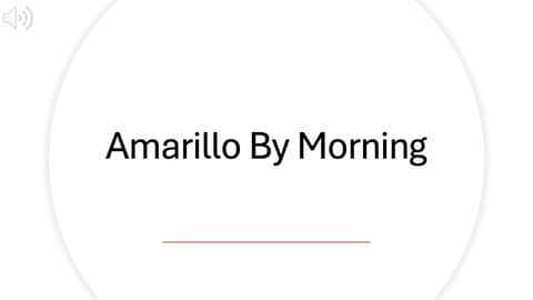 Amarillo By Morning