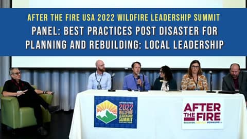 PANEL   Best Practices Post Disaster for Planning and Rebuilding   Local Leadership