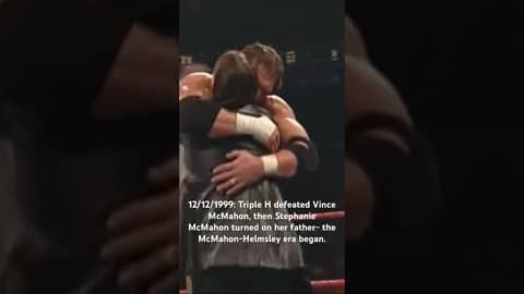 12/12/1999: Triple H defeated Vince then Stephanie turned on her dad- the McMahon-Helmsley era began