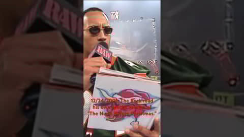 12/24/2001: The Rock read his own special version of "The Night Before Christmas.”