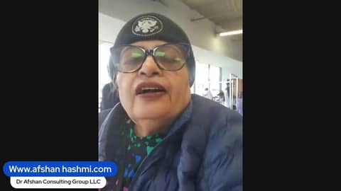 Going to laundry since March 2025-Dr Afshan Hashmi