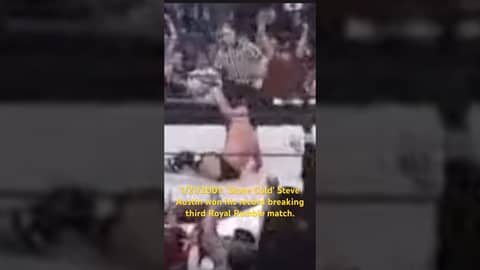 1/21/2001: Stone Cold Steve Austin won his record breaking third Royal Rumble match. #wwe #wrestling