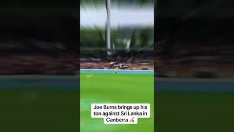 An historic moment as Joe Burns brings up a test match century in Canberra against Sri Lanka 🇱🇰