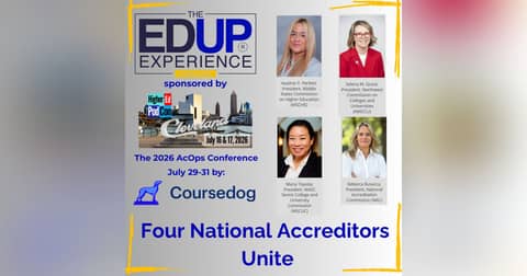 Four National Accreditors Unite - with Dr. Heather Perfetti, Dr. Selena Grace, Dr. Maria Toyoda, President, & Dr. Rebecca Busacca