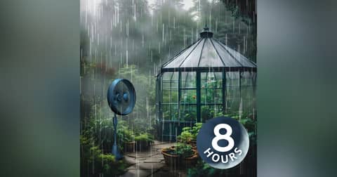 Oscillating Fan Sounds for Sleeping & Rain Noise on Lush Foliage | 8 Hours Oscillating Fan Sounds for Sleeping & Rain Noise on Lush Foliage | 8 Hours