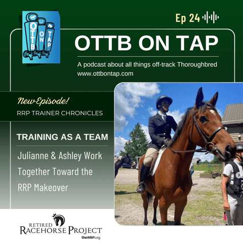 Ep. 24: OTTB Training as a Team: Julianne & Ashley Work Together Toward the RRP Makeover