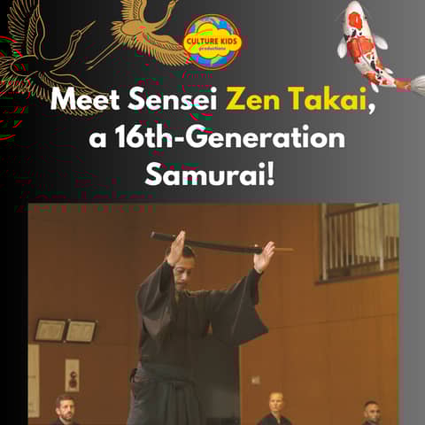 Meet Zen Takai, a 16th-Generation Samurai Master!  🏯🗡️