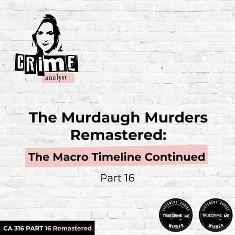 Ep 316:  The Murdaugh Murders: The Macro Timeline continued,  Part 16