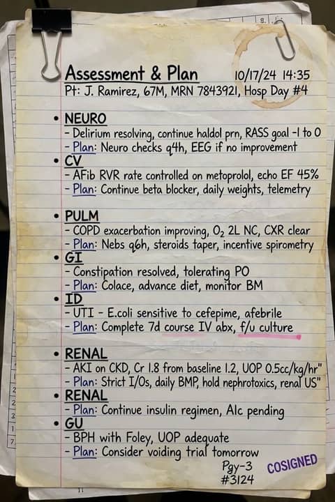 Dr. H’s Verbal Hassaboluses: Residents and Fellows: PLEASE Stop Writing System-Based Notes Right Now