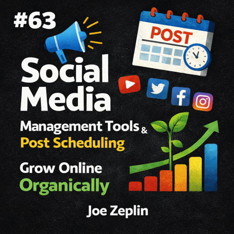 #63 Social Media Management Tools, Post Schedulers & Growing Online Organically | Joe Zeplin #63 Social Media Management Tools, Post Schedulers & Growing Online Organically | Joe Zeplin