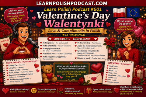 #601 Valentine's Day Walentynki — Love & Compliments in Polish (#34 ReMastered)