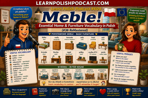 #604 Meble! Essential Home & Furniture Vocabulary in Polish (#36 ReMastered)