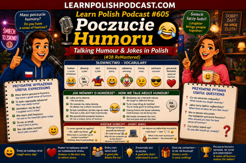 #605 Poczucie Humoru -  Talking Humour & Jokes in Polish (#38 ReMastered)