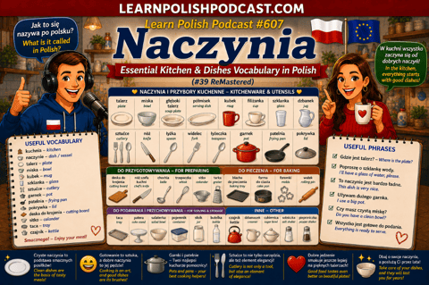 #607 Naczynia - Essential Kitchen & Dishes Vocabulary in Polish (#39 ReMastered)