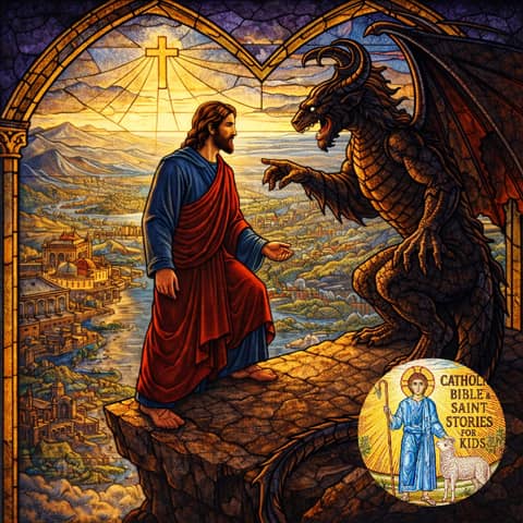 Jesus and the Third Temptation: Trust God Instead of Taking Over | Catholic Bible Stories & Meditations for Kids