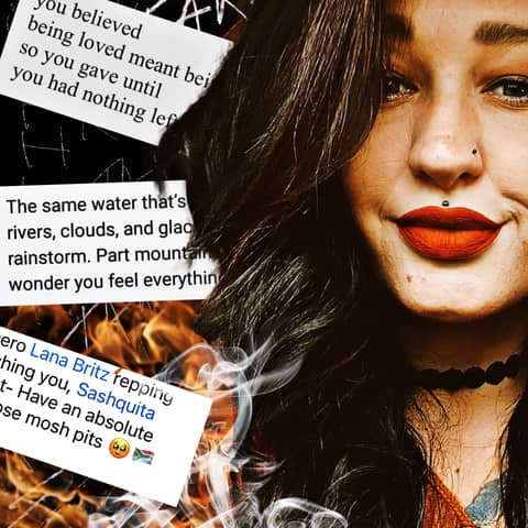 The Woman Running African Metal From Behind A Screen