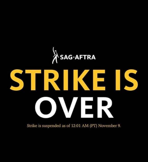 Hollywood celebrates end of actors' strike on red carpets and social media: 'Let's go!'