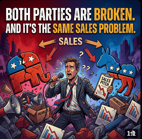 Both Parties Are Broken. And It's the Same Sales Problem.