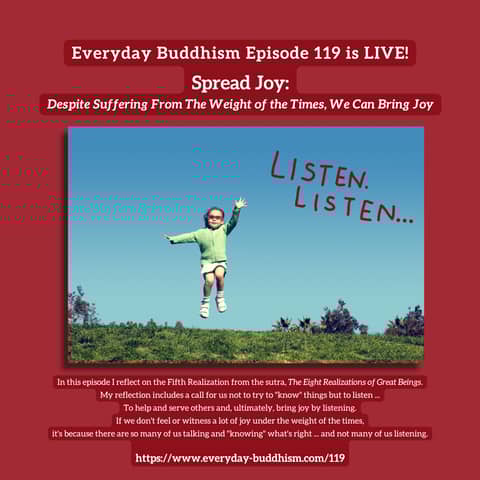 Everyday Buddhism 119 - Spreading Joy Everyday Buddhism 119 - Spreading Joy