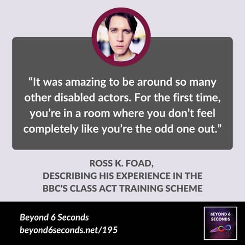 Autistic and dyspraxic actor Ross K. Foad