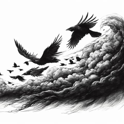 Sky Full of Crows; A Poem for Edgar Allan Poe's Birthday