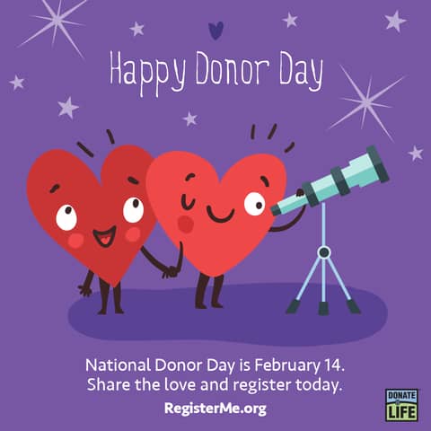 National Donor Day: A Gift of Love on Valentine’s Day