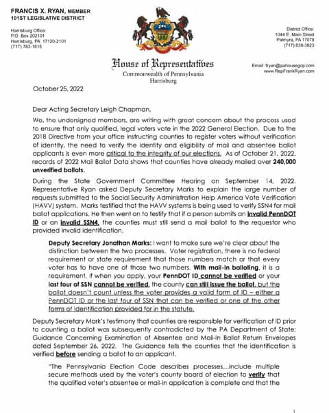 Why did Pennsylvania send out 240,000 unverified Ballots? Why did Pennsylvania send out 240,000 unverified Ballots?