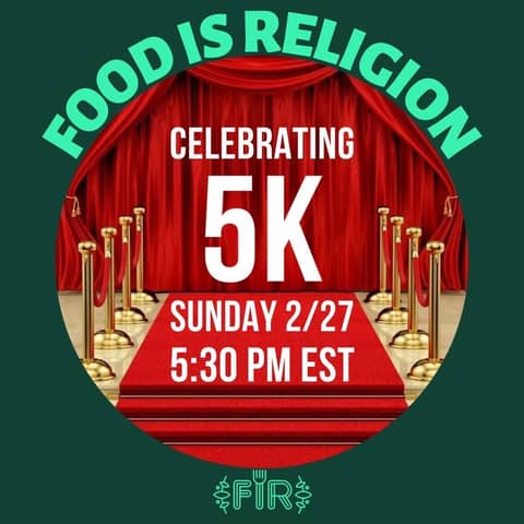Special Event Food is Religion 5K Clubhouse Celebration
