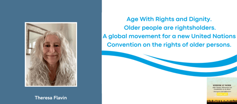 Theresa Flavin: "Turning 65 and diagnosed with dimentia, you are ostrasized, dehumanized, institutionalized, homogenized, collateralized. None of those are compatible with human rights."