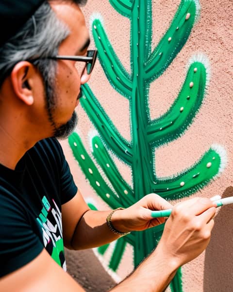 San  Pedro medicine and finger painting