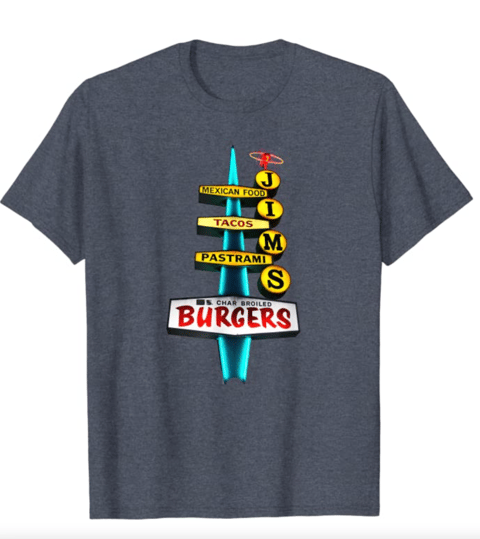Jim's Burger Vintage Retro Neon Sign Shirt