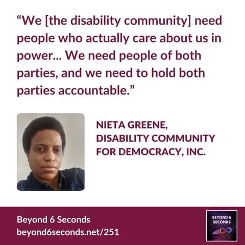 Disability Community for Democracy – with Nieta Greene