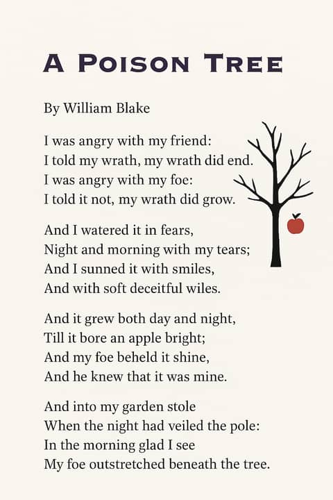 "A Poison Tree" by William Blake