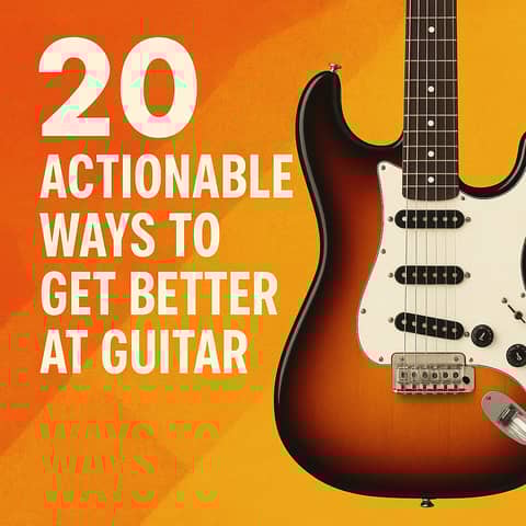 20 Actionable Ways to Get Better at Guitar