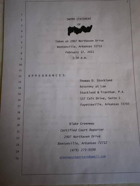 Sworn Witness Statement that alleges that Anthony Christopher paid judge