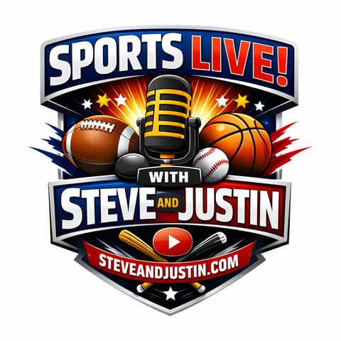 Sports Live! with Steve and Justin! Logo