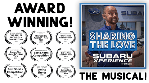 SHARING THE LOVE- THE AWARD WINNING MUSICAL CREATED BY A (WAIT FOR IT) CAR DEALER