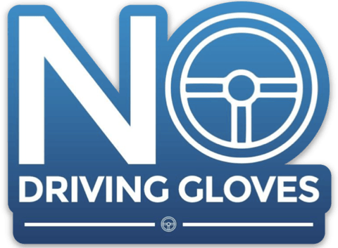 No Driving Gloves Logo
